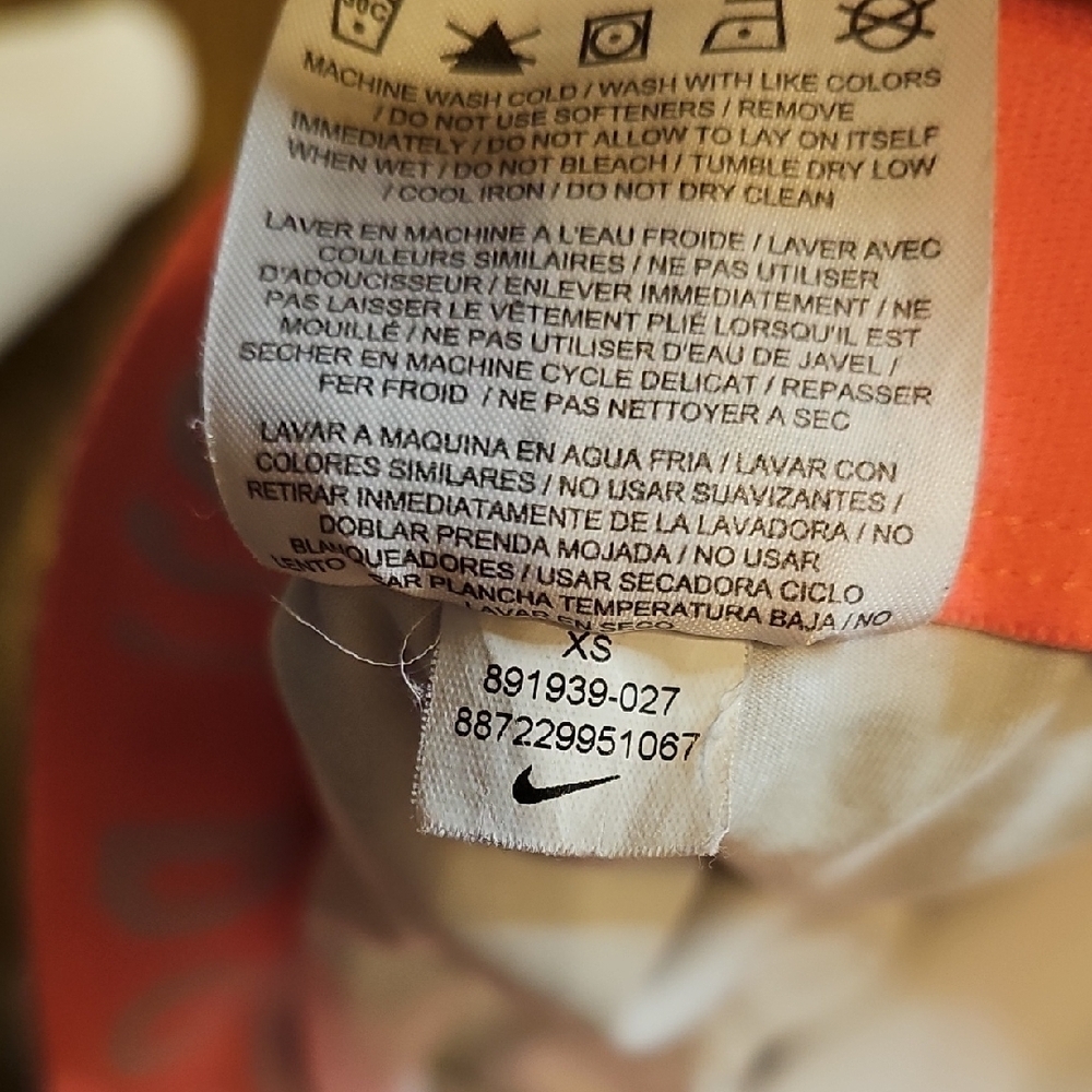 Nike Women's Athletic Shorts in Gray and Orange - Picture 8 of 8